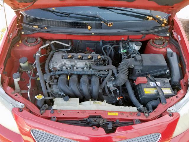 5Y2SL63835Z407429 - 2005 PONTIAC VIBE RED photo 7