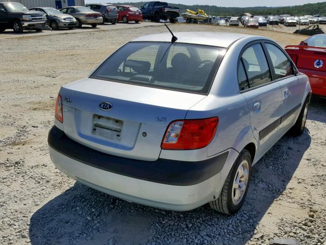 KNADE123166102300 - 2006 KIA RIO BLUE photo 4