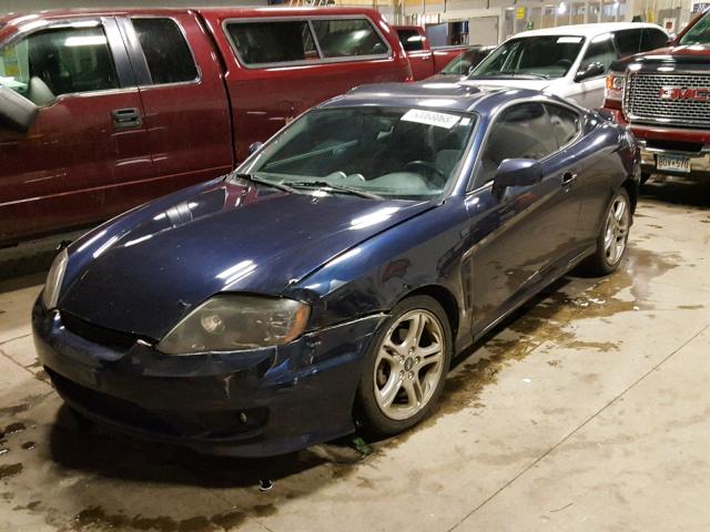 KMHHM65D86U207416 - 2006 HYUNDAI TIBURON GS BLUE photo 2