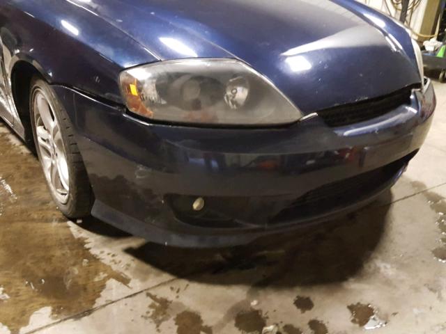 KMHHM65D86U207416 - 2006 HYUNDAI TIBURON GS BLUE photo 9