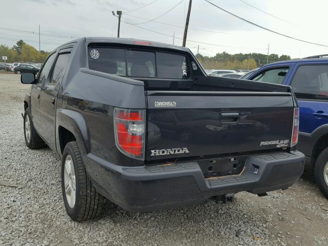 5FPYK1F58CB002890 - 2012 HONDA RIDGELINE BLACK photo 3