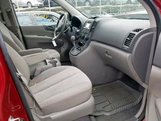 KNDMG4C7XC6466906 - 2012 KIA SEDONA LX RED photo 5