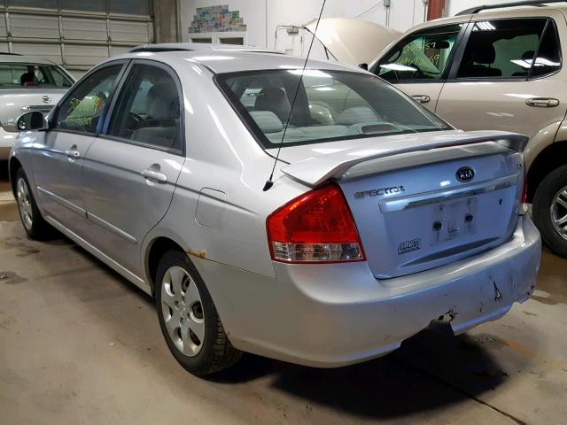 KNAFE121185528617 - 2008 KIA SPECTRA EX SILVER photo 3