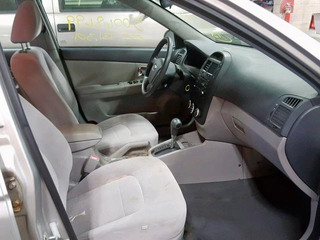 KNAFE121185528617 - 2008 KIA SPECTRA EX SILVER photo 5