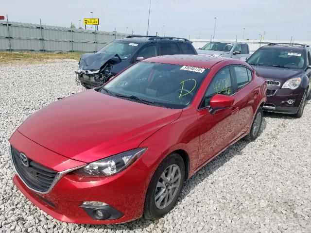 JM1BM1V77F1222319 - 2015 MAZDA 3 TOURING RED photo 2