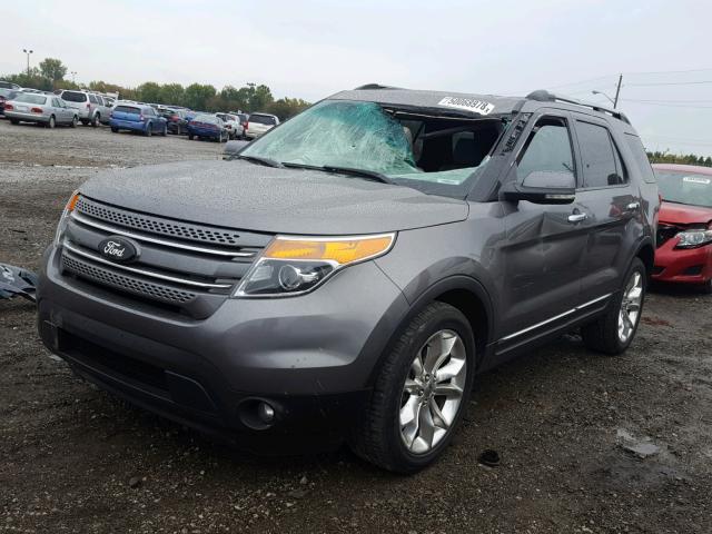 1FMHK8F81BGA42093 - 2011 FORD EXPLORER L GRAY photo 2