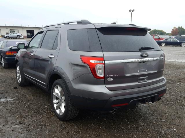 1FMHK8F81BGA42093 - 2011 FORD EXPLORER L GRAY photo 3