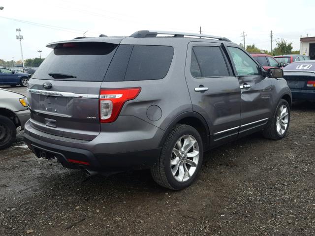 1FMHK8F81BGA42093 - 2011 FORD EXPLORER L GRAY photo 4