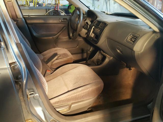 2HGEJ6616YH601119 - 2000 HONDA CIVIC BASE GREEN photo 5