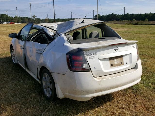 3N1AB6AP0CL700429 - 2012 NISSAN SENTRA 2.0 WHITE photo 3