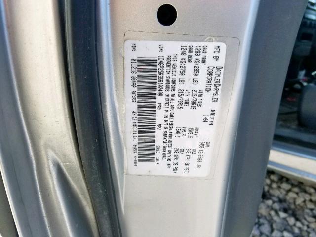 1D4GP25R35B102498 - 2005 DODGE CARAVAN SE SILVER photo 10