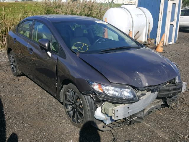 19XFB2F91EE241327 - 2014 HONDA CIVIC EXL 棕色 照片 1