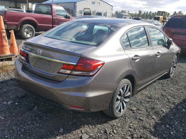 19XFB2F91EE241327 - 2014 HONDA CIVIC EXL 棕色 照片 4