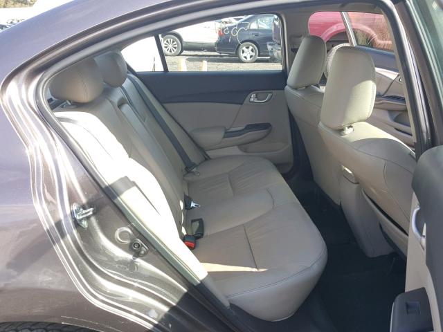 19XFB2F91EE241327 - 2014 HONDA CIVIC EXL 棕色 照片 6