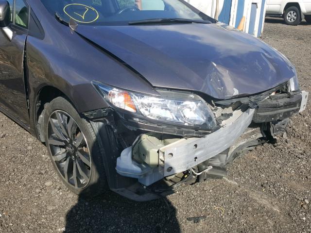 19XFB2F91EE241327 - 2014 HONDA CIVIC EXL 棕色 照片 9