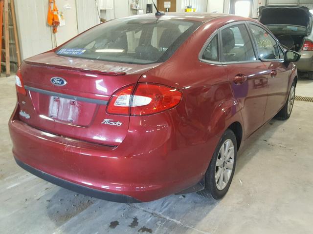 3FADP4BJ9DM144262 - 2013 FORD FIESTA SE MAROON photo 4