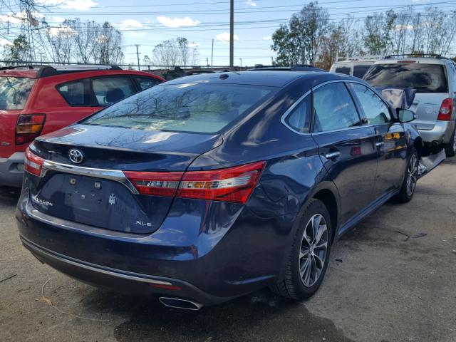 4T1BK1EB7GU223198 - 2016 TOYOTA AVALON XLE BLUE photo 4
