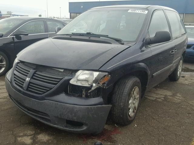 1D4GP25E65B237570 - 2005 DODGE CARAVAN SE BLUE photo 2