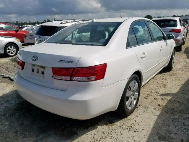 5NPET46C77H284794 - 2007 HYUNDAI SONATA GLS WHITE photo 4