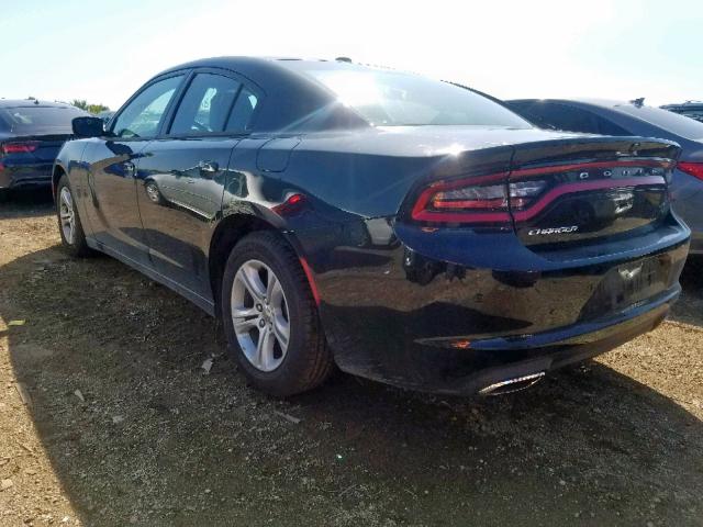 2C3CDXBG8KH655594 - 2019 DODGE CHARGER SX BLACK photo 3