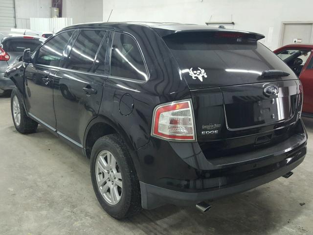 2FMDK38C38BB01650 - 2008 FORD EDGE SEL BLACK photo 3