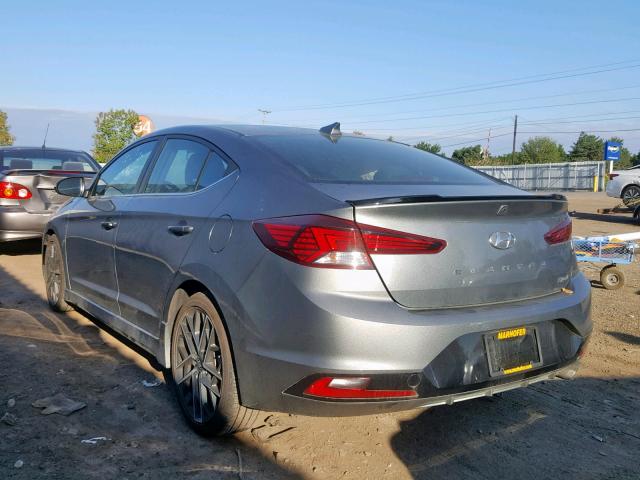 KMHD04LB4KU817341 - 2019 HYUNDAI ELANTRA SP SILVER photo 3