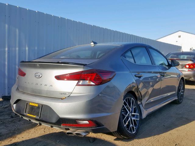 KMHD04LB4KU817341 - 2019 HYUNDAI ELANTRA SP SILVER photo 4