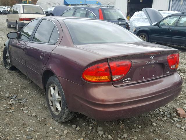 1G3NL52E8XC315995 - 1999 OLDSMOBILE ALERO GL PURPLE photo 3