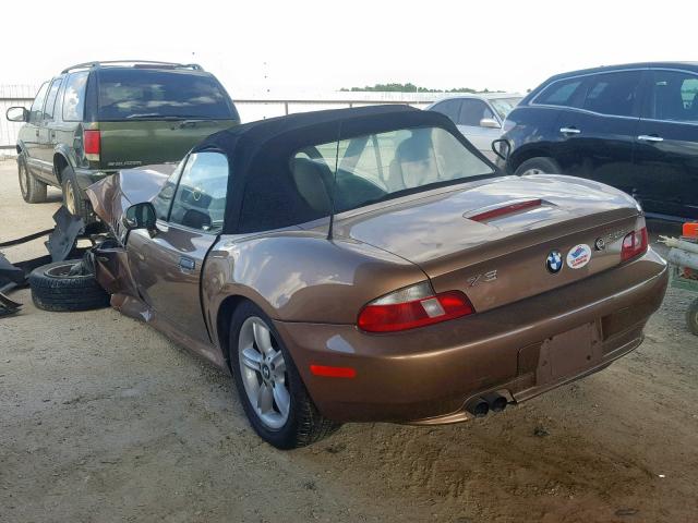 4USCH9346YLF88020 - 2000 BMW Z3 2.3 BROWN photo 3