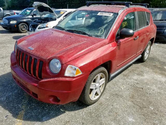 1J8FF47W28D765945 - 2008 JEEP COMPASS SP RED photo 2