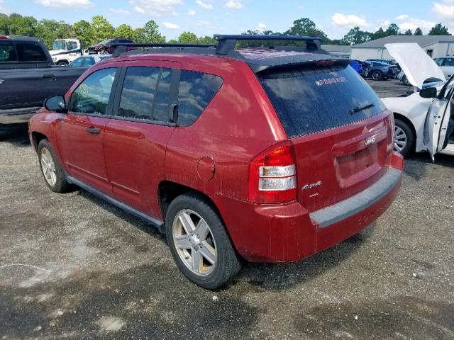 1J8FF47W28D765945 - 2008 JEEP COMPASS SP RED photo 3