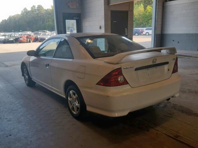 1HGEM22355L073966 - 2005 HONDA CIVIC DX V WHITE photo 3