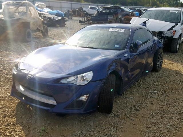 JF1ZNAA13E8701457 - 2014 TOYOTA SCION FR-S BLUE photo 2