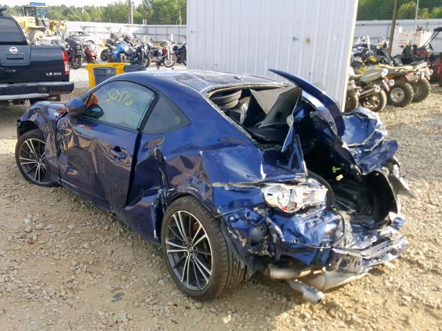 JF1ZNAA13E8701457 - 2014 TOYOTA SCION FR-S BLUE photo 3