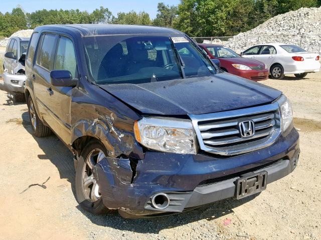 5FNYF4H70CB023679 - 2012 HONDA PILOT EXLN BLUE photo 1