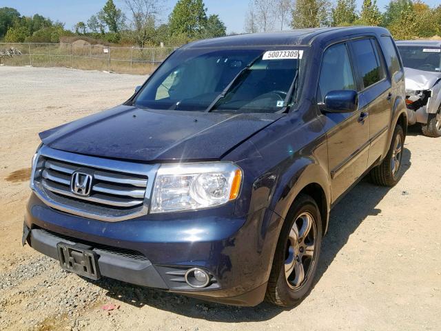 5FNYF4H70CB023679 - 2012 HONDA PILOT EXLN BLUE photo 2