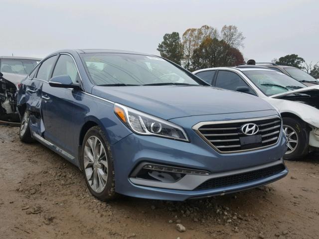 5NPE34AB1FH145628 - 2015 HYUNDAI SONATA SPO BLUE photo 1