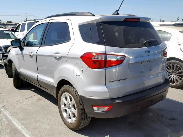 MAJ3P1TE5JC172228 - 2018 FORD ECOSPORT S SILVER photo 3