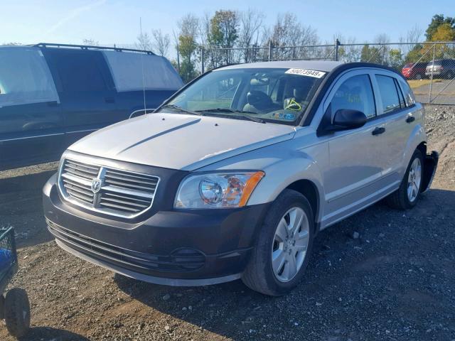 1B3JB48BX7D505138 - 2007 DODGE CALIBER SX SILVER photo 2