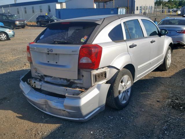 1B3JB48BX7D505138 - 2007 DODGE CALIBER SX SILVER photo 4