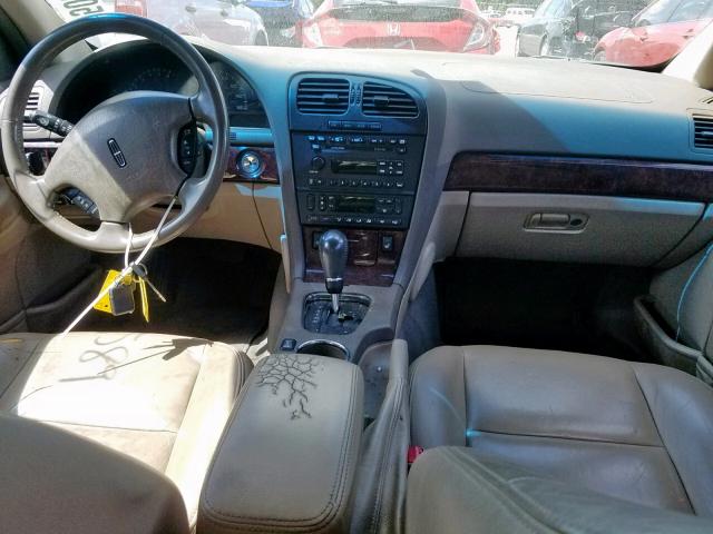 1LNHM87A11Y621766 - 2001 LINCOLN LS შავი ფოტო 9