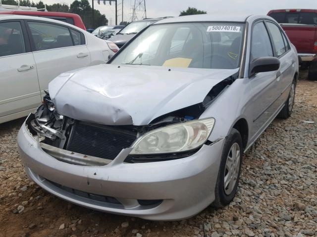 2HGES16374H636294 - 2004 HONDA CIVIC DX V SILVER photo 2