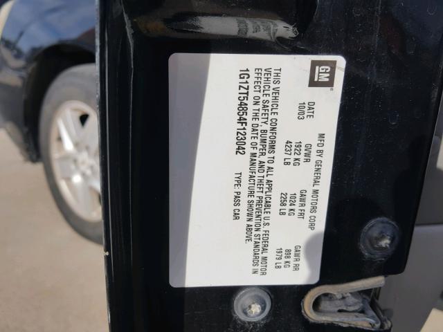 1G1ZT54854F123042 - 2004 CHEVROLET MALIBU LS 黑色 照片 10