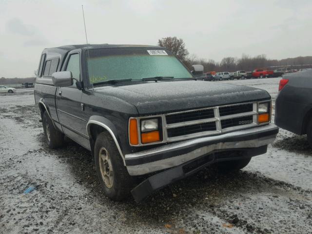 1B7GN14X7JS641312 - 1988 DODGE DAKOTA BLACK photo 1