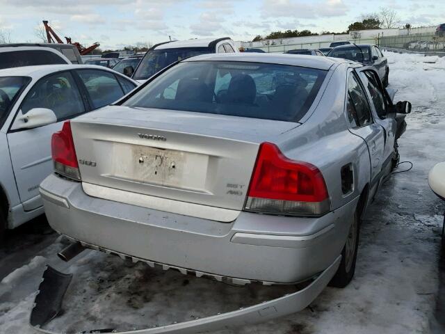 YV1RH59H642392508 - 2004 VOLVO S60 2.5T SILVER photo 4