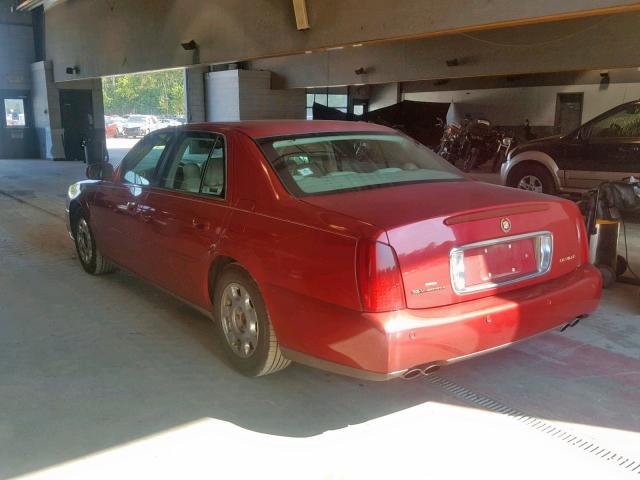 1G6KD54Y11U290739 - 2001 CADILLAC DEVILLE RED photo 3