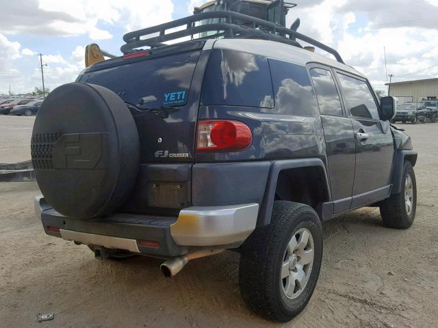 JTEBU11F770058618 - 2007 TOYOTA FJ CRUISER BLACK photo 4