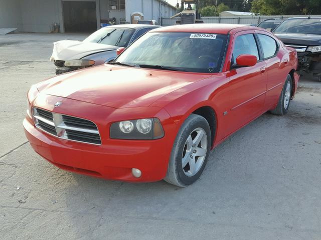 2B3CA3CVXAH201695 - 2010 DODGE CHARGER SX RED photo 2