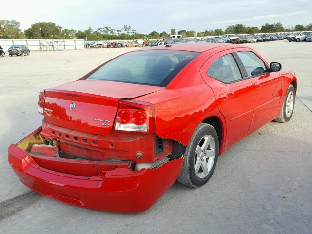 2B3CA3CVXAH201695 - 2010 DODGE CHARGER SX RED photo 4