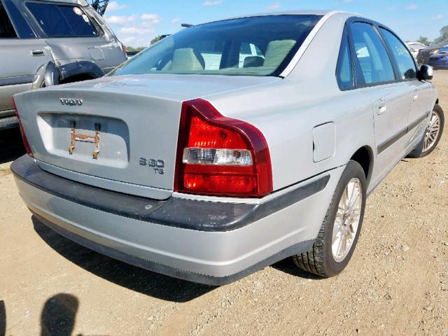 YV1TS90D211156481 - 2001 VOLVO S80 T6 SILVER photo 4
